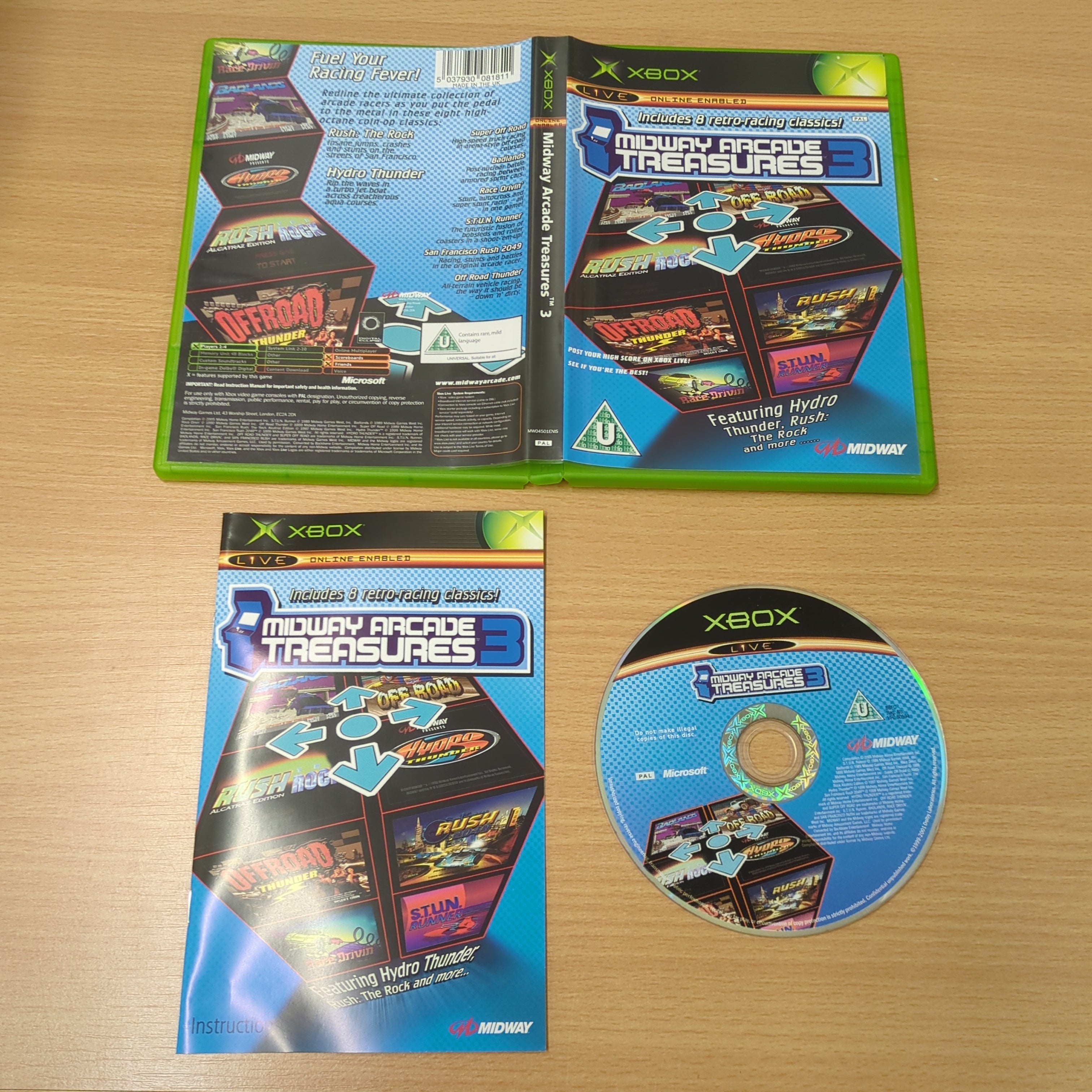 Midway Arcade Treasures 3 original xbox game Midway Arcade Treasures 3 original xbox game
